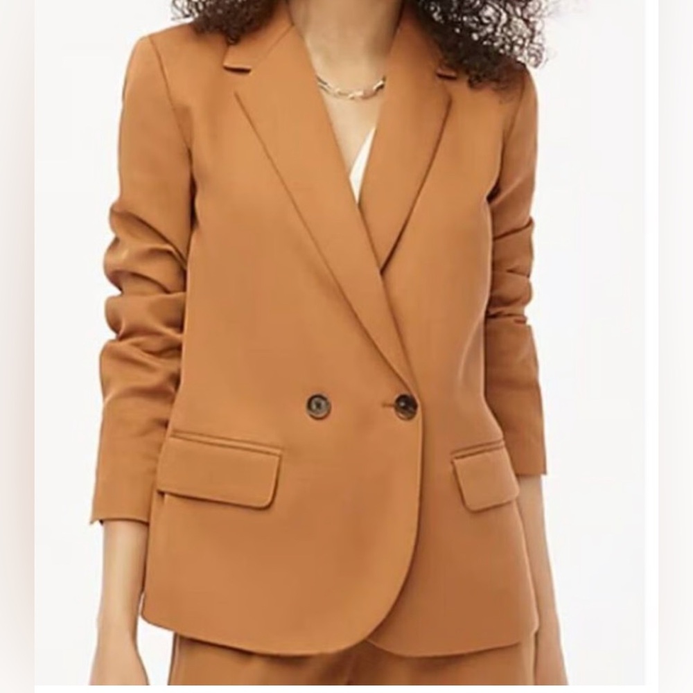 J. Crew Drapey Twill Double Breasted Blazer NWT Size 8